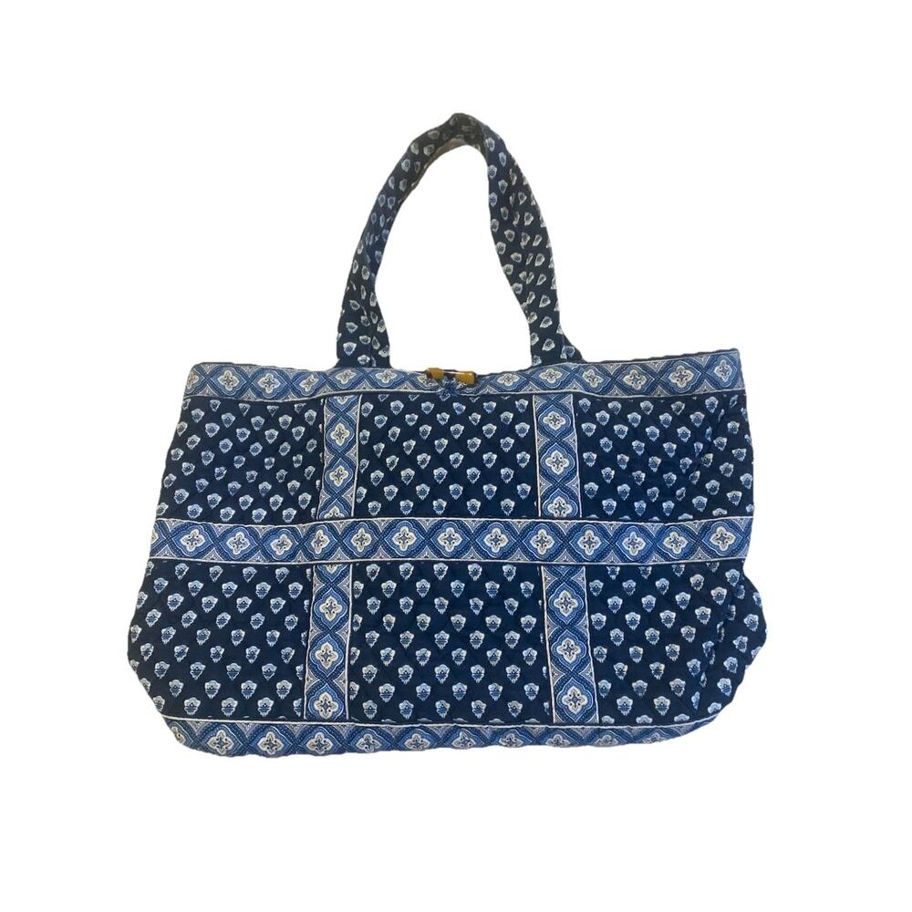 Vera Bradley Tic Tac Toggle Tote Nantucket Navy Shoulder Bag